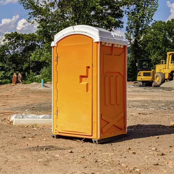 can i customize the exterior of the porta potties with my event logo or branding in Gerster